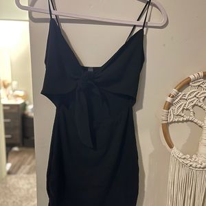 Black mini dress